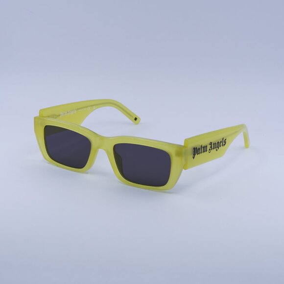 Palm Angels PERI002 PALM 1807 Sunglasses Yellow Rectangle Frame, Grey Lenses - Picture 5 of 10